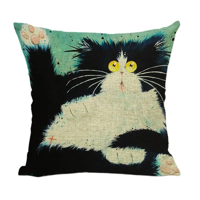 Чехлы для автомобилей магазин милый чехол подушки с кошкой лен хлопок Cojines Almofada 45