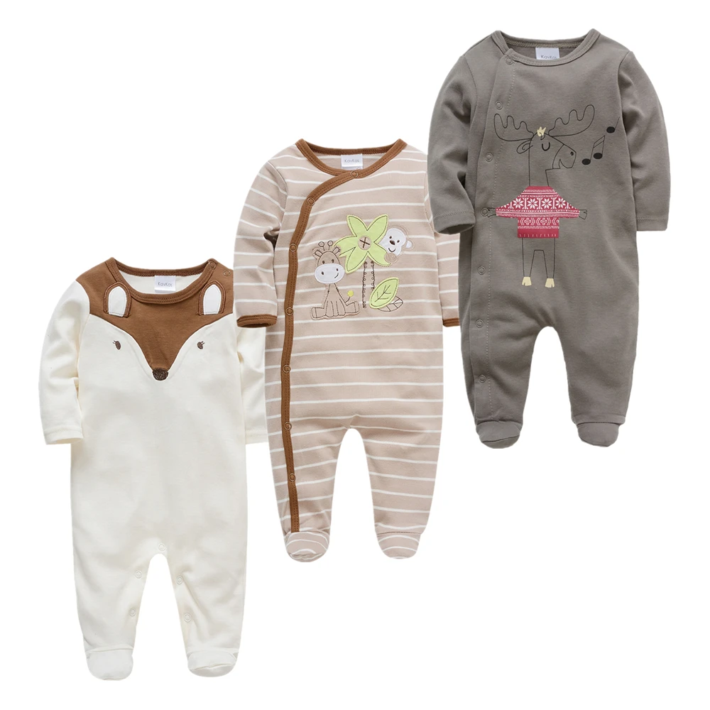 Roupas Bebe De/Хлопковые комбинезоны Одежда для маленьких девочек Пижамы с длинными