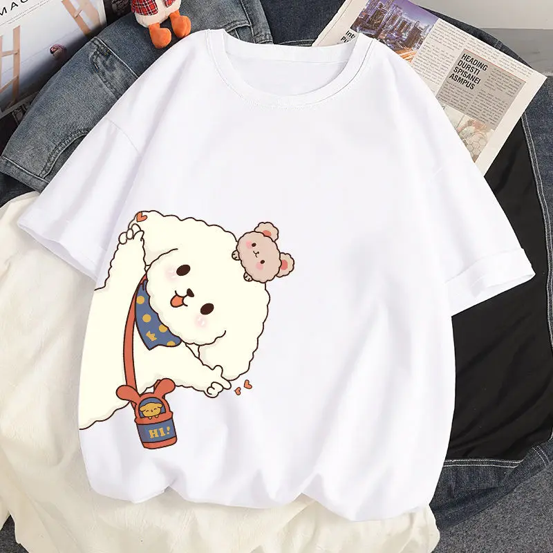 

100% Cotton Short Sleeve Student LARGE T-SHIRT Loose Women's Han Chunxia New T-shirt Harajuku Kawaii Clothes T Shirt Women