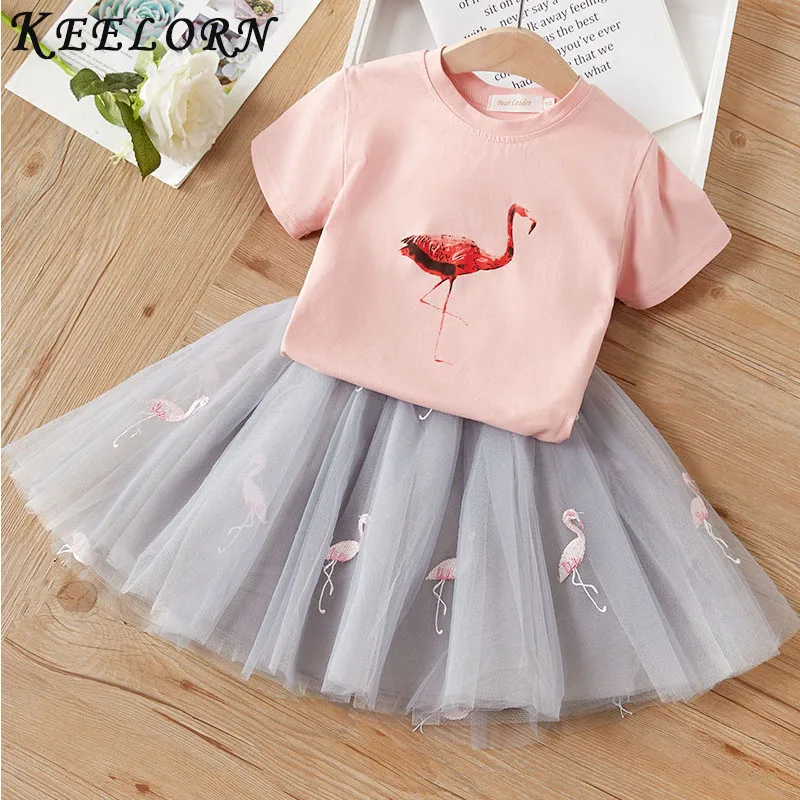 Keelorn/комплекты одежды для девочек Новинка 2020 года летние костюмы принцессы