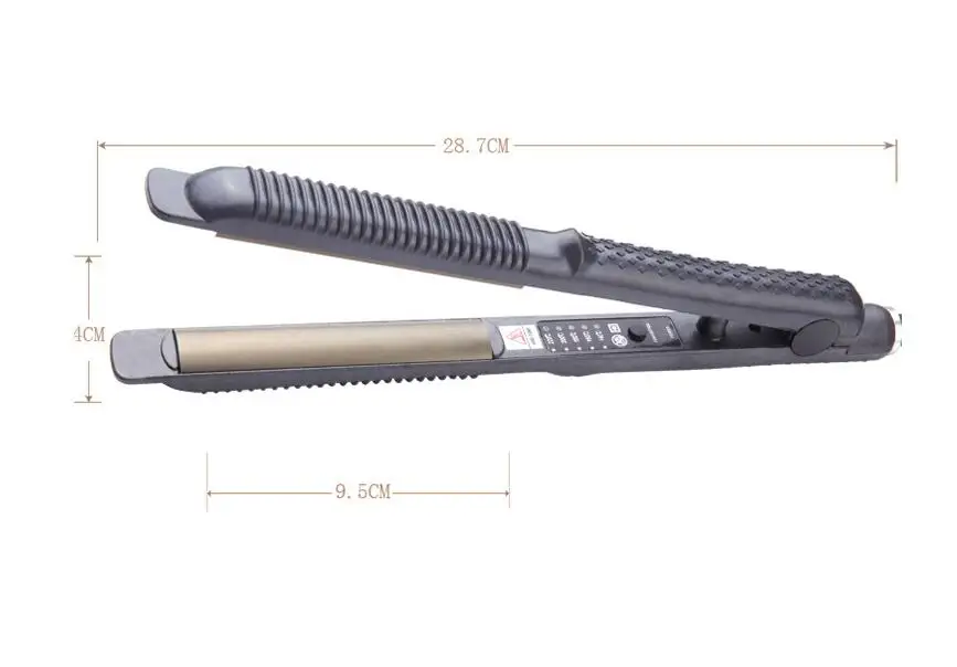 

Professional Temperature Control Titanium Electronic hair straighteners corrugated Crimper Waves Straightening Iron Styling Tool
