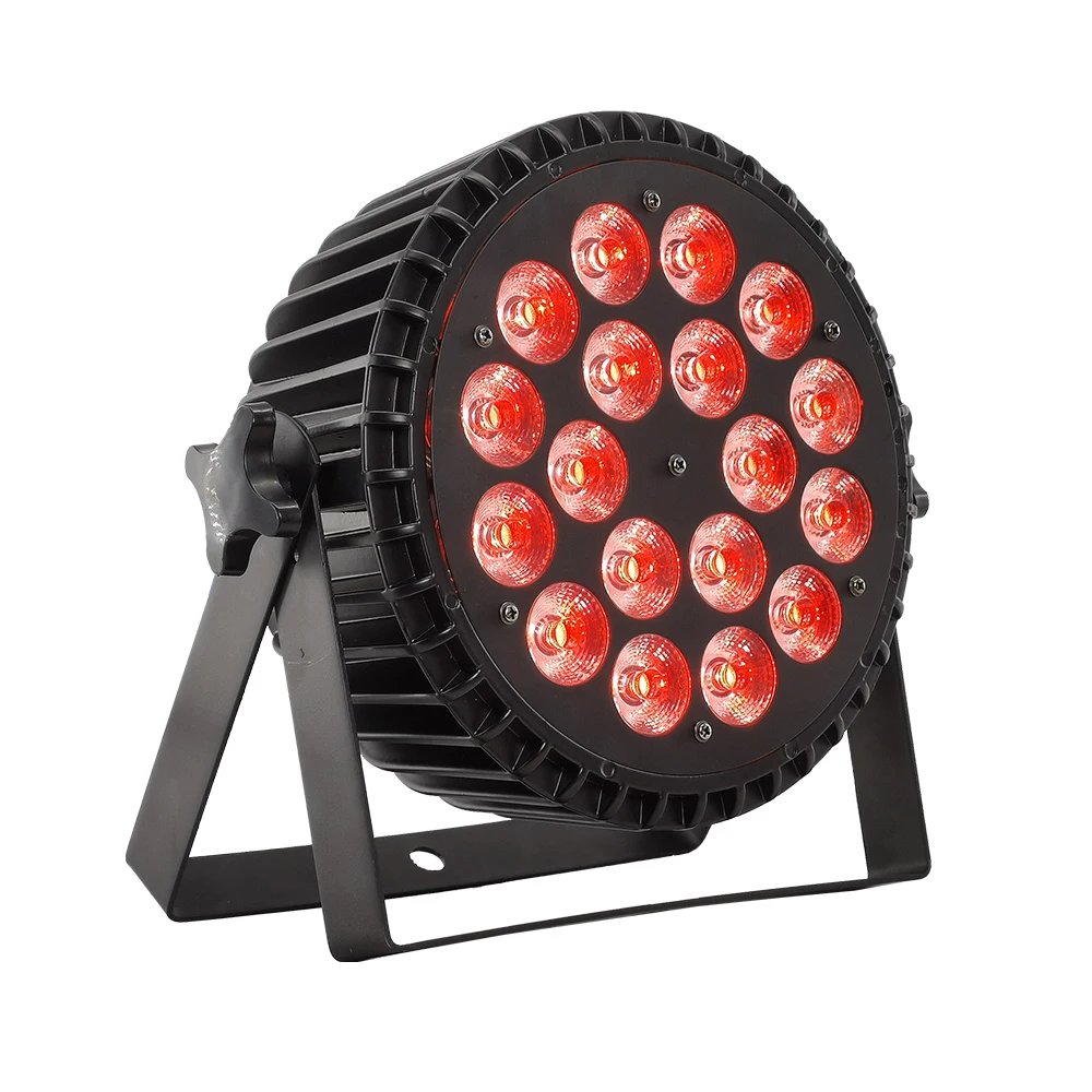 Алюминий 18X18W Led Par Светильник RGBWA УФ 6-в-1 18 Вт светодиодный плоский прожектор для
