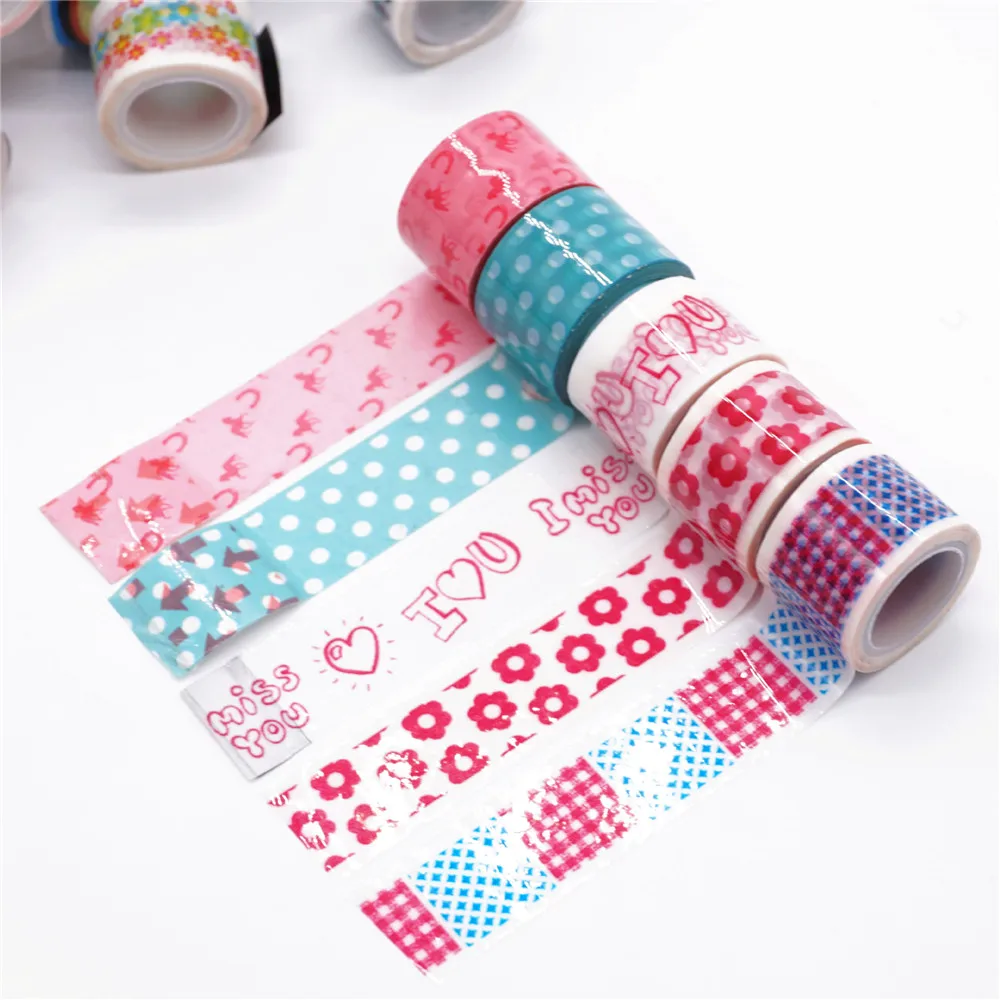 10 шт. Мини мультфильм васи ленты DIY декоративные клейкие маскирующая лента Kawaii