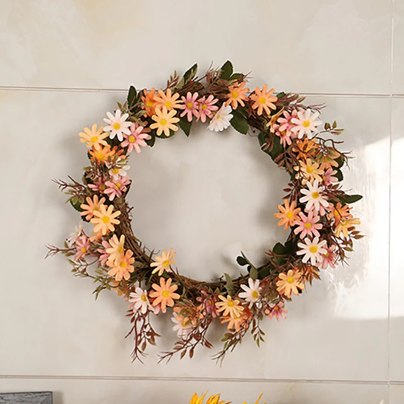 Весенняя Маргаритка гирлянда имитация цветов украшение подвеска Хризантема
