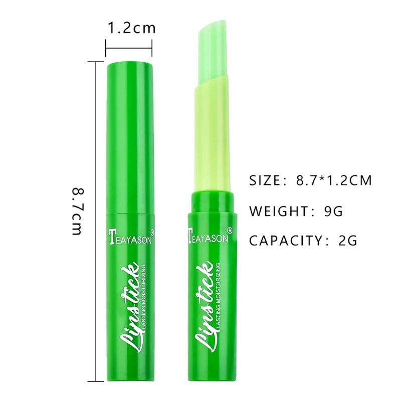 1Pcs Portable Aloe Vera Lip Balm Moisturizing Matte Lipstick Color Changing Long Lasting Tubes Maquiagem TSLM2 |