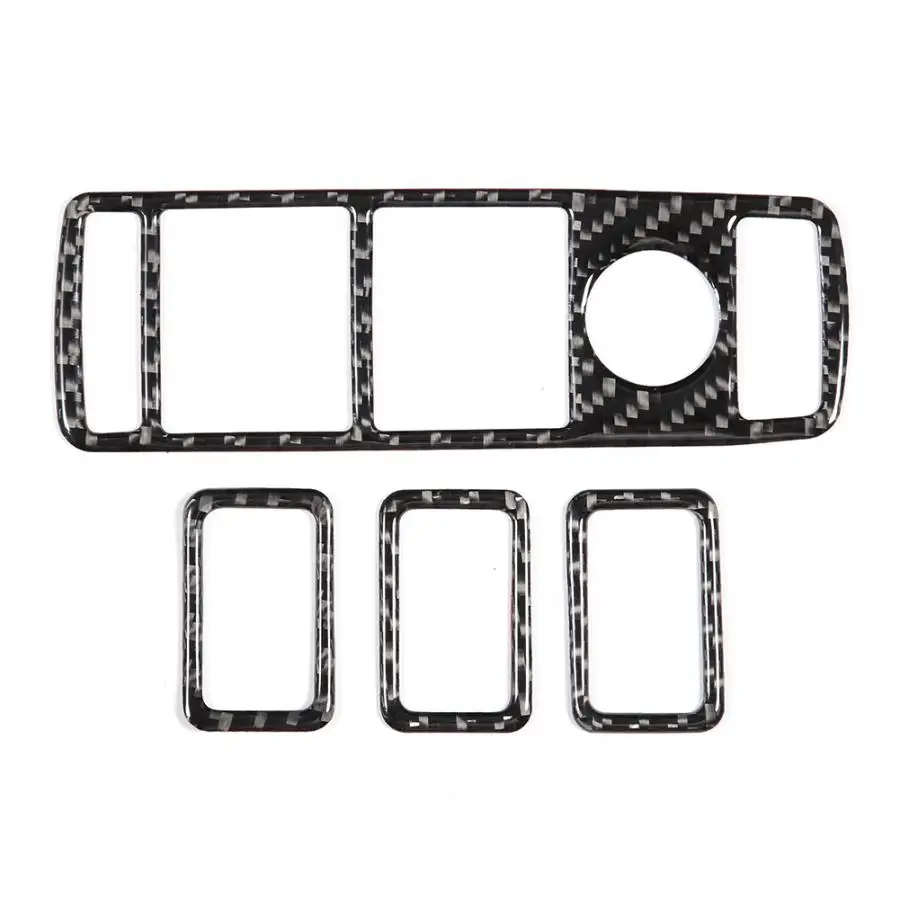 Углеродное волокно внутренняя Кнопка Подъема Окна Рамка отделка подходит для