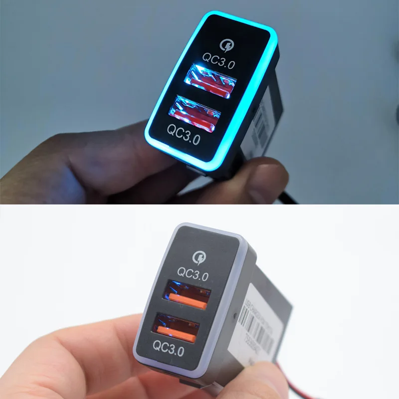 XCGaoon QC3.0 Быстрая зарядка 2 USB Автомобильное зарядное устройство двойной телефон PDA