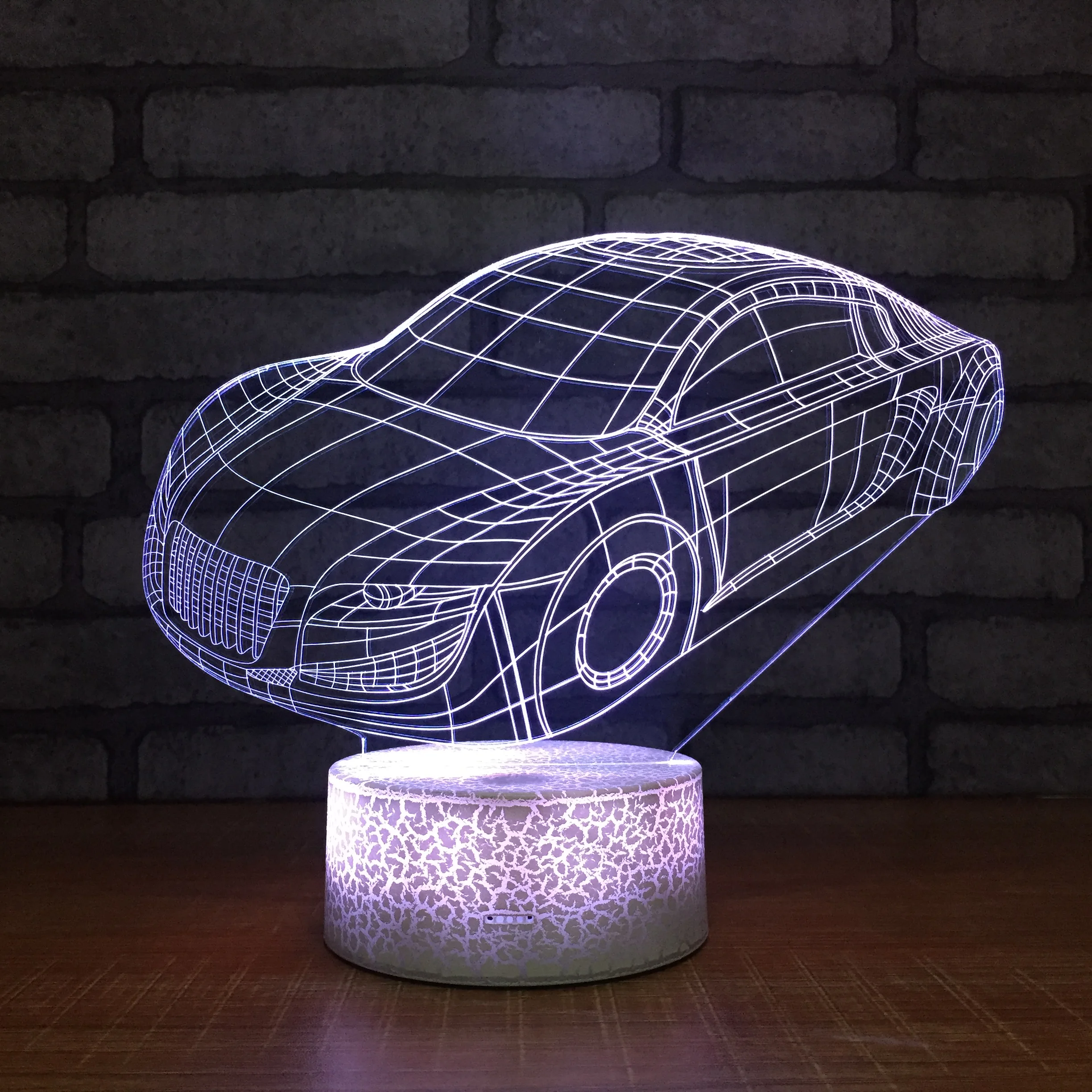 3d настольная лампа в спортивном автомобиле креативные ночники с usb Bluetooth и
