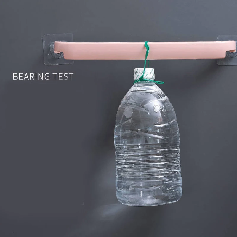 

1 Pc Punch-free Paste Bathroom Towel Rack Multifunctional PP Wall Mounted Waterproof Towel Rack Bathroom Kitchen Storage Rack-40