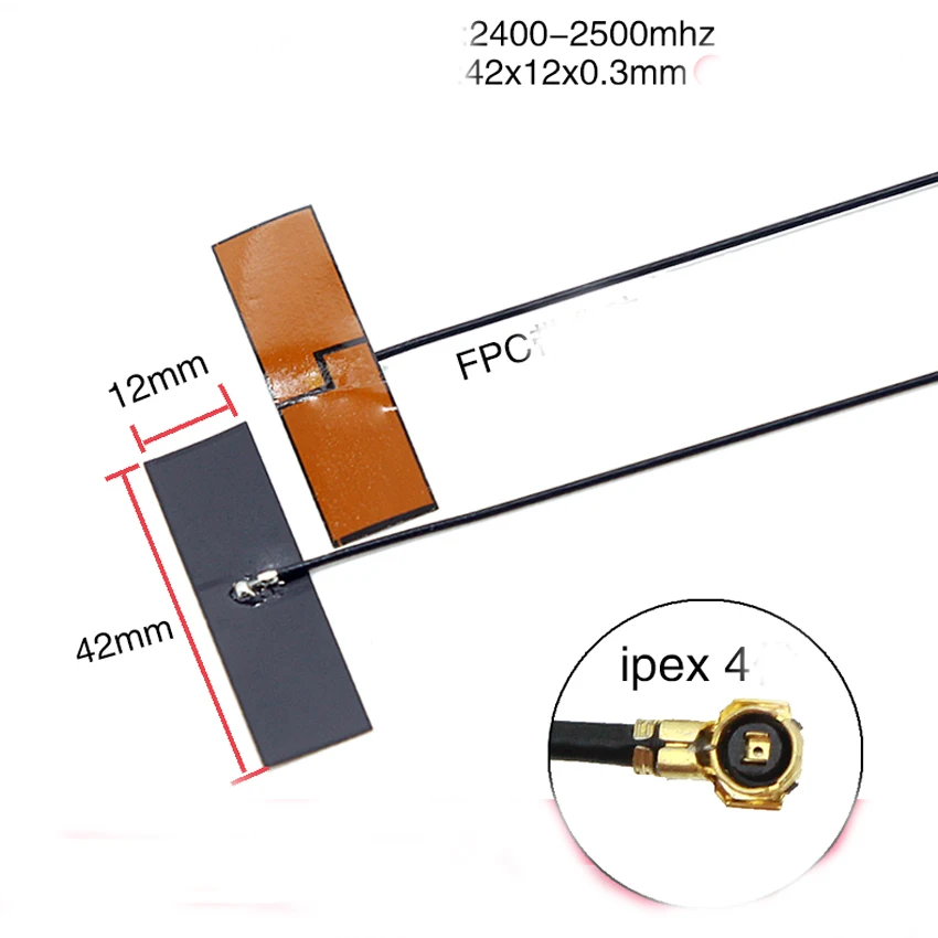 

10PCS/Lot 2.4G IPEX-1/IPEX-4 To FPC Antenna Connector RF Coaxial Built-In Gain Antenna 5DBI For WIFI 2.4G