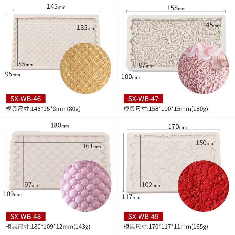 С кружевным краем Русалка рыбьей чешуи силиконовые формы DIY Fondant (сахарная)