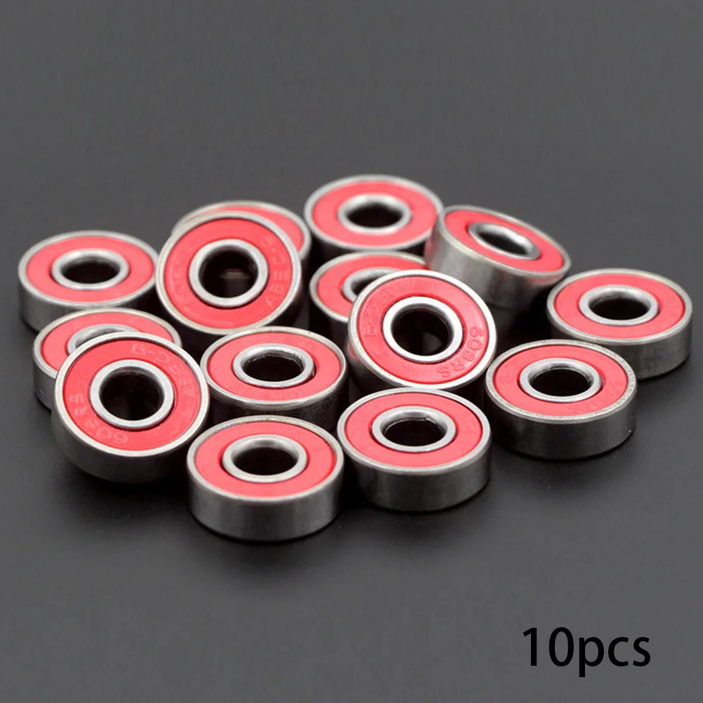 

10pcs Accessories Quiet Replacement Parts Skateboard Longboard Steel Explosion Proof 608zz Easy Carry Double Sided Wheel Bearing