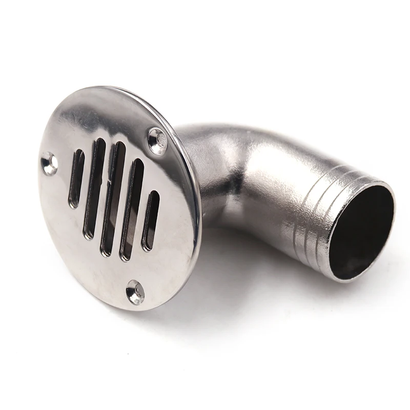 Лодочный дренаж 35 мм зеркальный морской 90 градусов/дренаж пола из нержавеющей