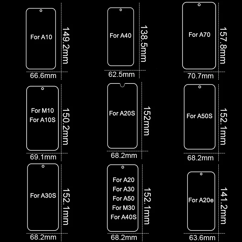 

3PCS Tempered Glass For Samsung Galaxy A50 A50s A30 A30s A20 A20s A20E A70 A70s A10 A10s A80 M30 M20 M10 Screen Protector Glass