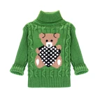 Пломбир Ангел свободного покроя для маленьких мальчиков свитера для детей с рисунком с длинными рукавами, шерстяные с высоким, плотно облегающим шею воротником с принтом в виде героя мультфильма весенние осенние и зимние Детский бархатный пуловер с высоким воротником для девочек