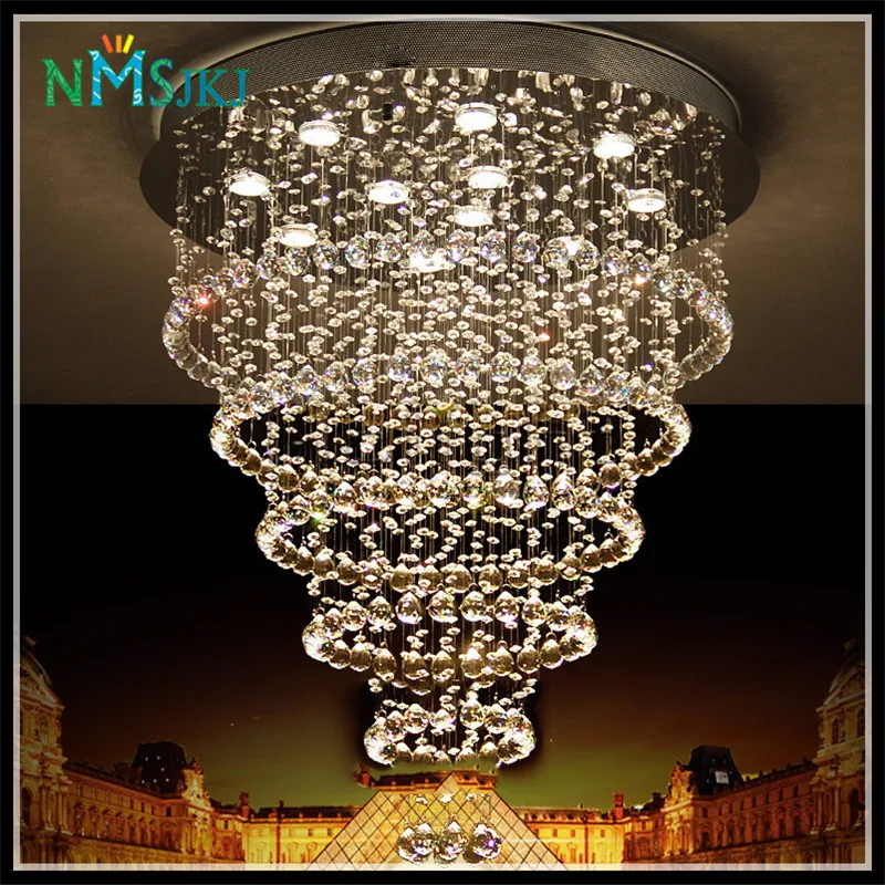 Современные хрустальные люстры большие светильники гостиничные проекты