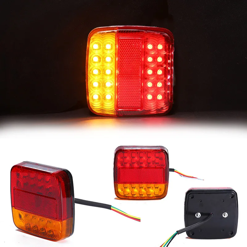 

1 pc Turn Signal Indicator 26 LEDs Tail Light Trailer Truck Caravan Taillight Rear Reverse Brake Stop Lamp Number Plate Light