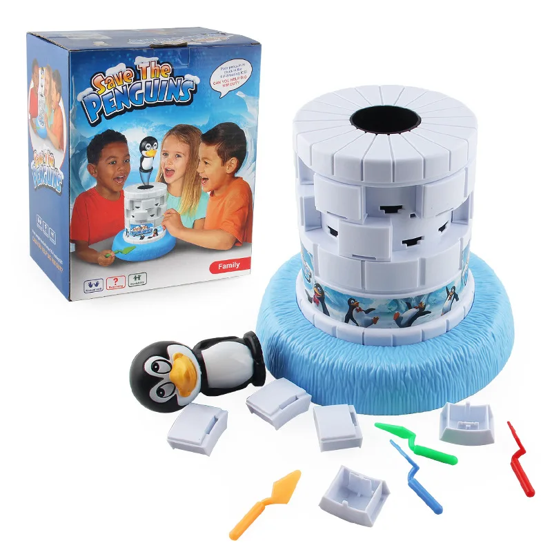 

Настольная игра, игрушки, мини-игрушки для разбивания льда, пингвина, семейная Веселая игра, пингвин, Интерактивная образовательная игрушка...