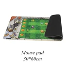 Игровой коврик для мыши, большой коврик для мыши, геймерский большой коврик для мыши, компьютерный коврик для мыши, Настольный коврик для клавиатуры из натурального каучука с растениями и зомби