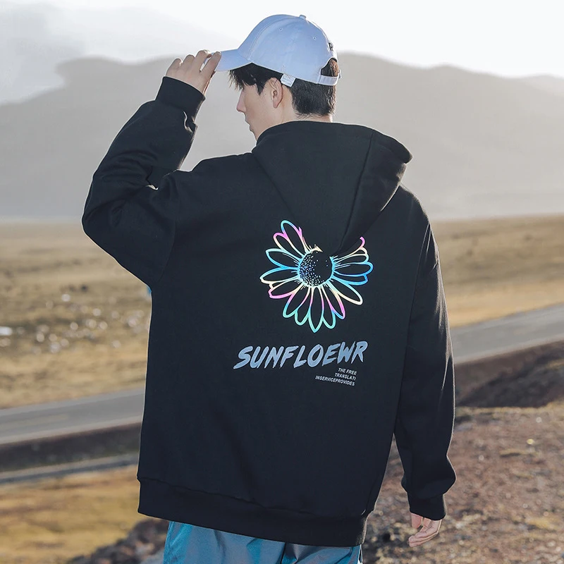 

Толстовка мужская флисовая со светоотражающим узором, Осень-зима 2020