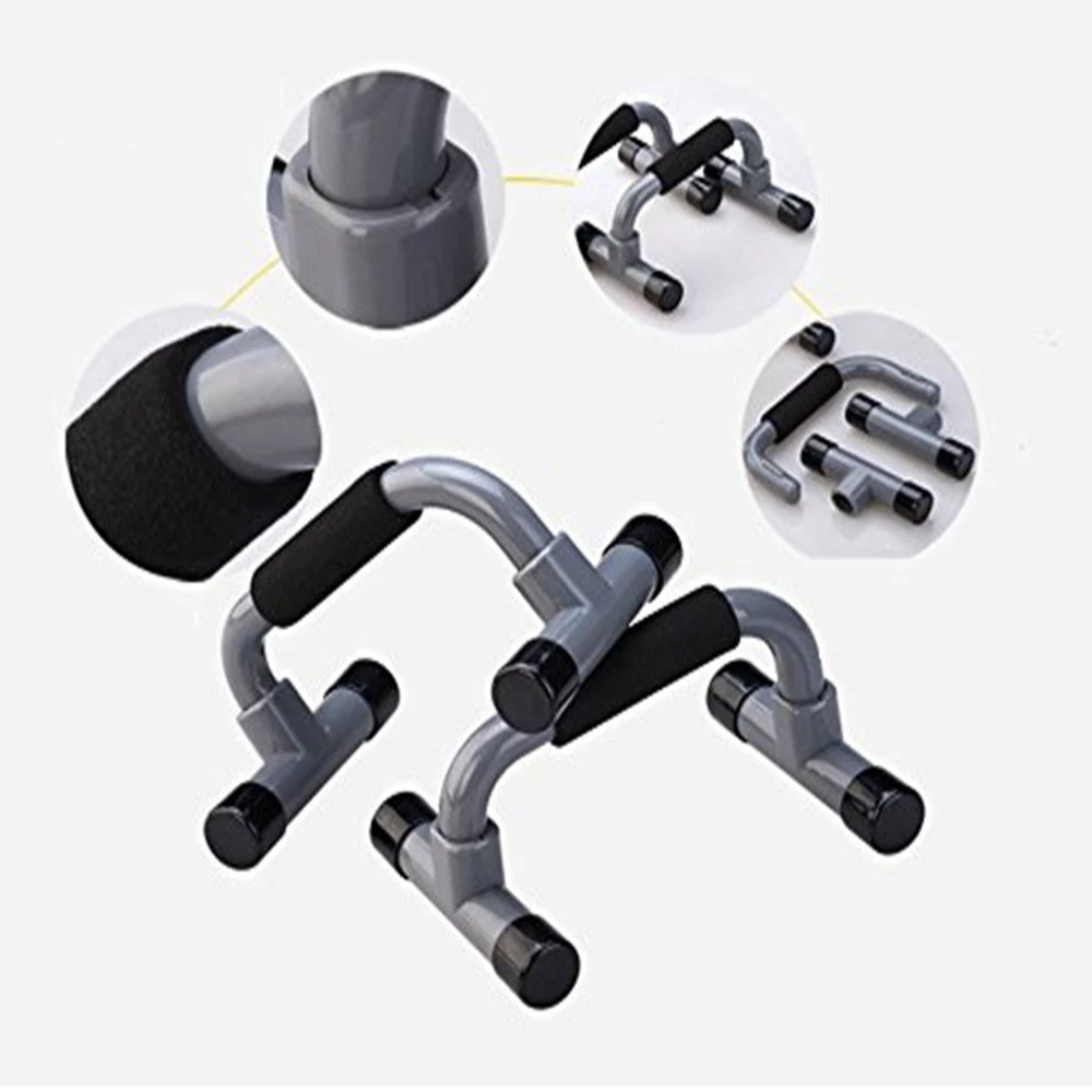 1 PairH Shape Push Up Rack Bar пластиковый серебристый пуш ап устройство силовой тренажер для