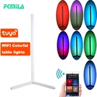 Цветной напольный светильник RGB, настосветильник лампа с Wi-Fi управлением, комнатное стоячее освещение, украшение для гостиной, спальни, прикроватная угловая подставка, лампа