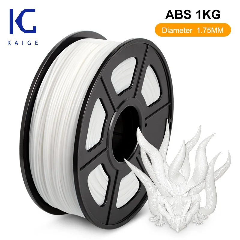 

KAIGE ABS 1KG 3D Printer Sublimation Blanks Filament 1.75mm -/+ 0.02mm Industrial Materials Abrasion And Impact Resistance