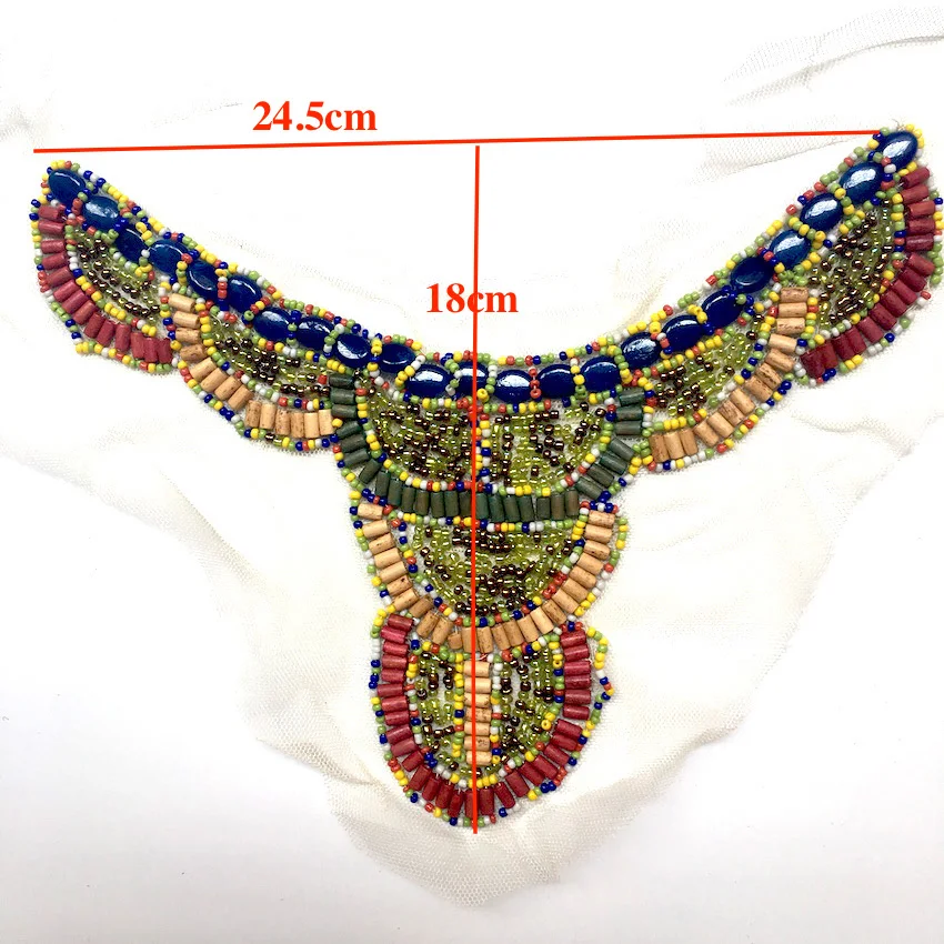 Китайский национальный тип тяжелый бисерный кружевной воротник вышитый