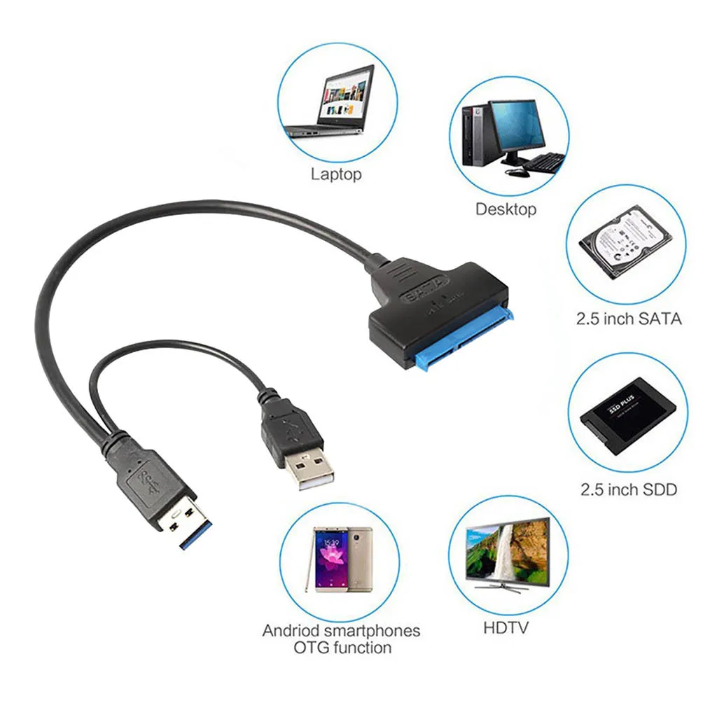 USB 3 0 для SA TA адаптер жесткого диска совместимый 2 5 дюймов HDD и SSD|USB-хабы| |