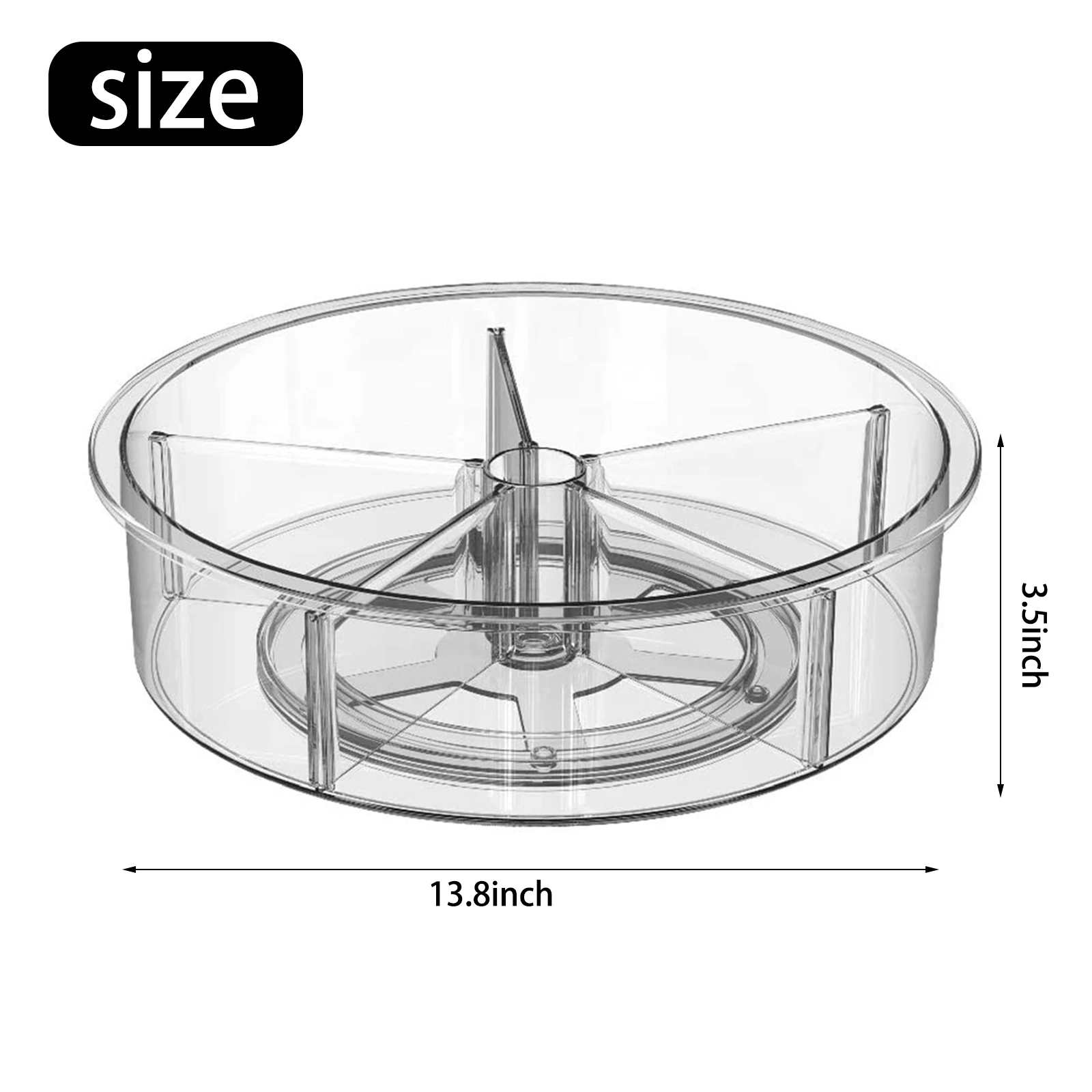 

Kitchen Turntable Storage Bin Spice Storage Container Kitchen Spice Bottle Organizer Clear Compartments For Teabags Sugar Coffee