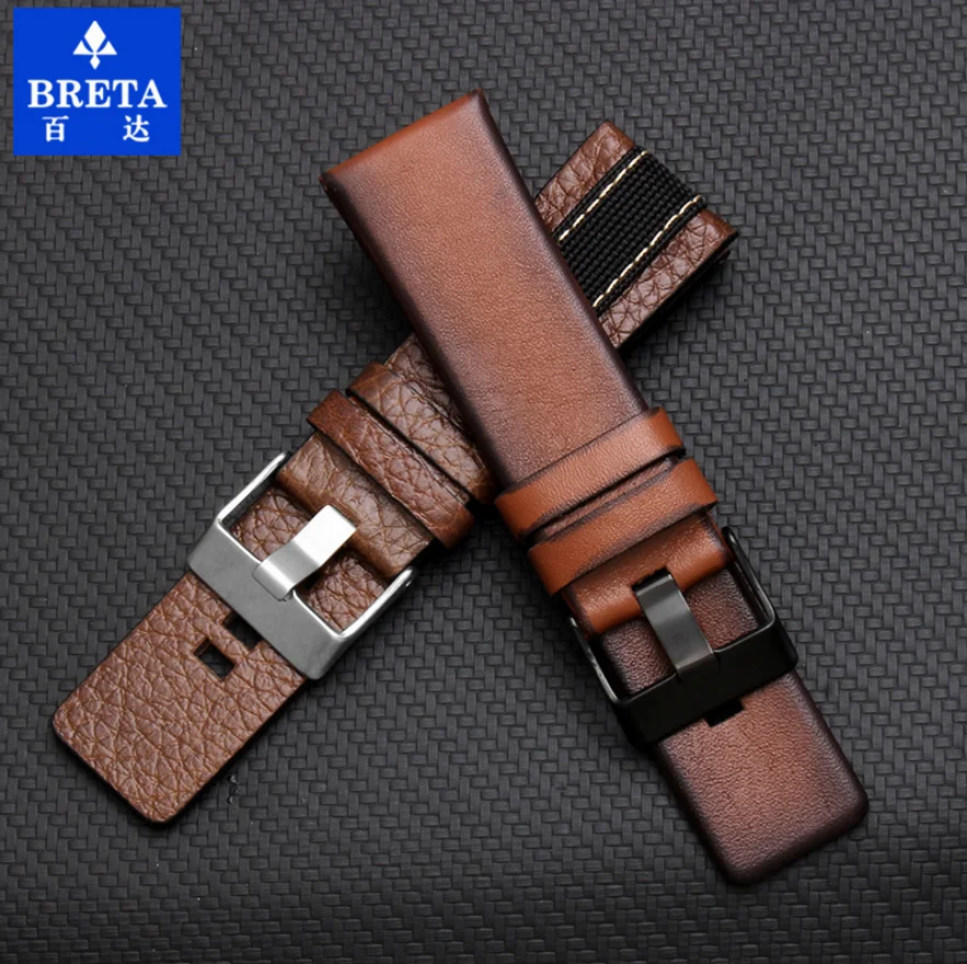 BRETA ремешок для часов кожаный для дизеля для DZ4318 DZ4283 DZ4281 DZ4323 DZ7343 26 мм часы браслет ретро
