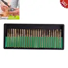 Стоматологические алмазные сверла Cesoon, 30 шт.комплект, сверла с титановым покрытием, хвостовик 18 дюйма, 3 мм, стеклянный драгоценный камень