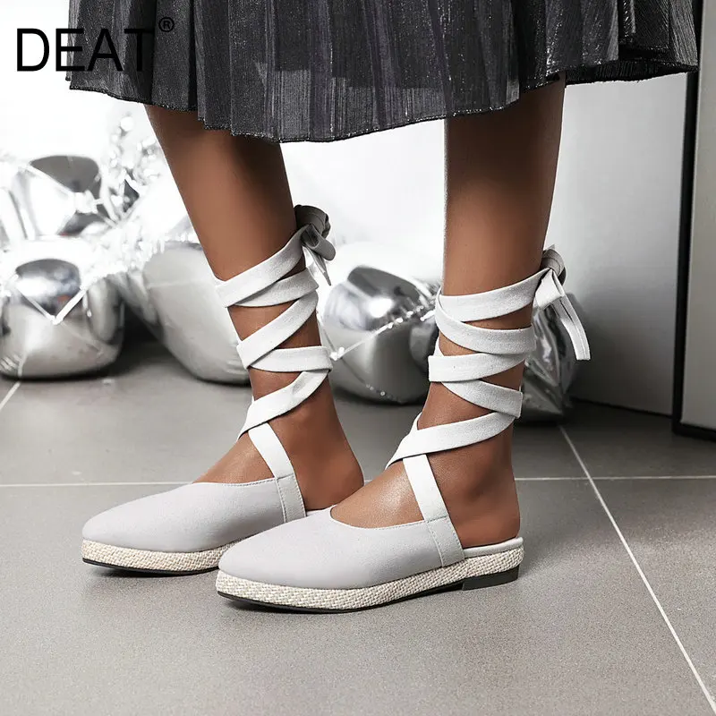 [DEAT] Новинка 2020 года Сезон весна лето Повседневные женские парусиновые сандалии с