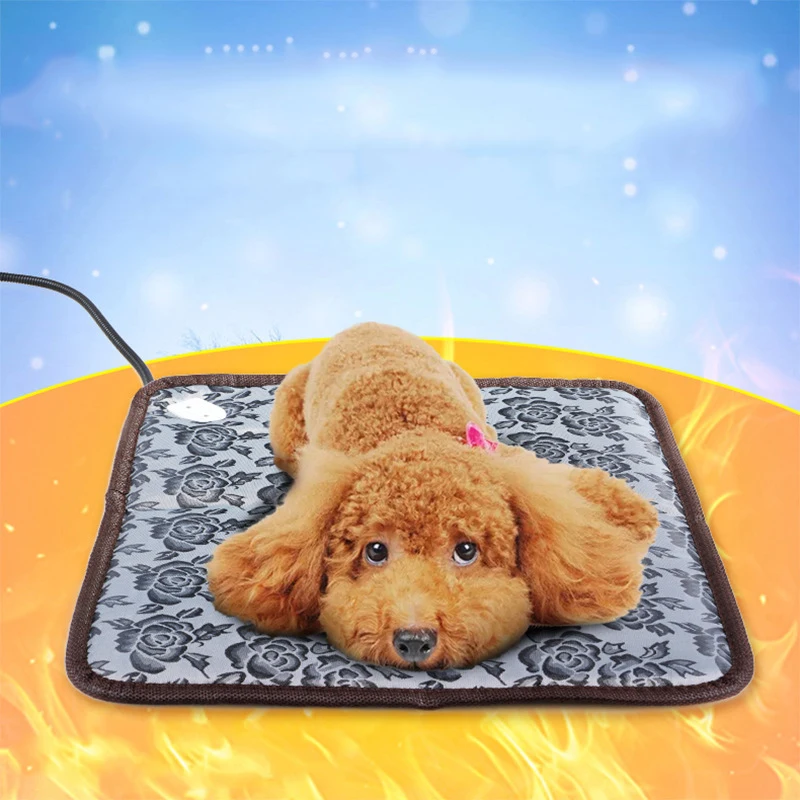 Buy Cobertor de aquecimento elétrico para cachorro, 2 níveis, ajustável, à prova d água, resistente a mastigar, 19x27, esteira quente para gato, inverno, almofada quente