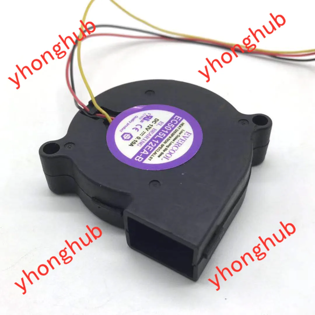 Вентилятор охлаждения сервера EverCool EC5015L12EA B постоянный ток 12 В 0 10 А 50x50x15 мм 3