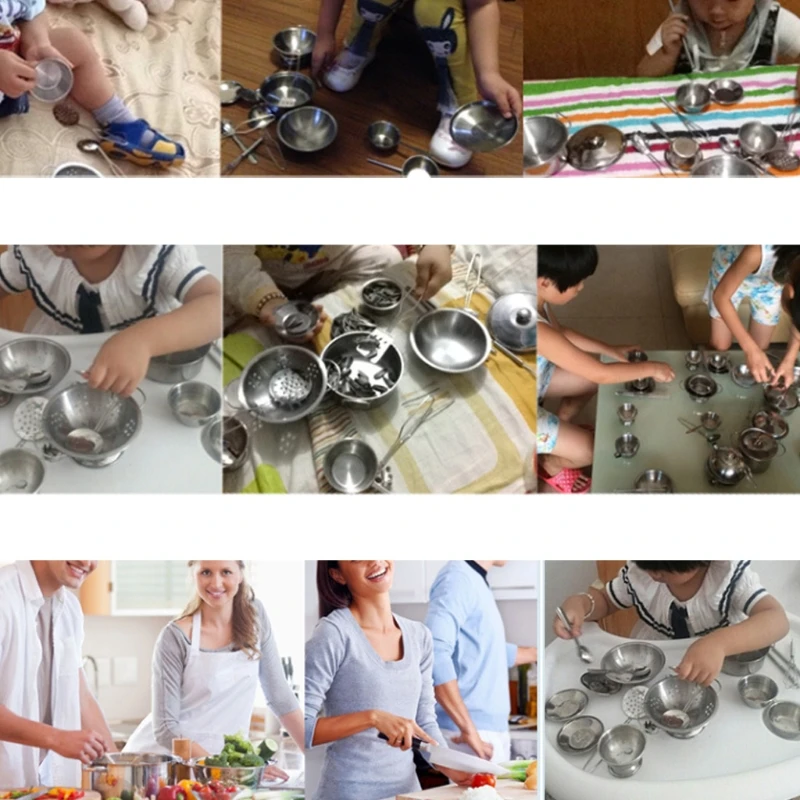 

40pcs Play Pots Pans Set for Kids Kitchen Playset Pretend Cookware Cooking Toys DXAD