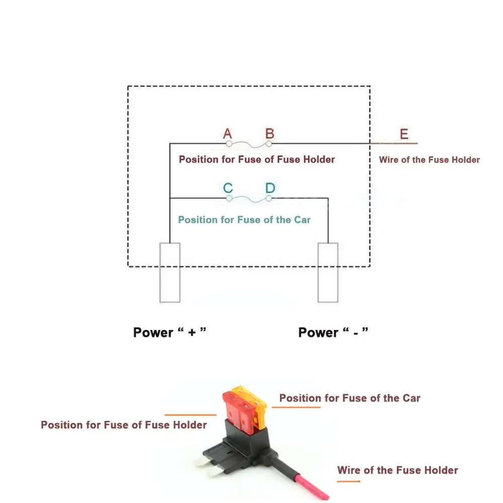 6 упаковок 12 В автомобильный адаптер предохранителя держатель gps-навигатор