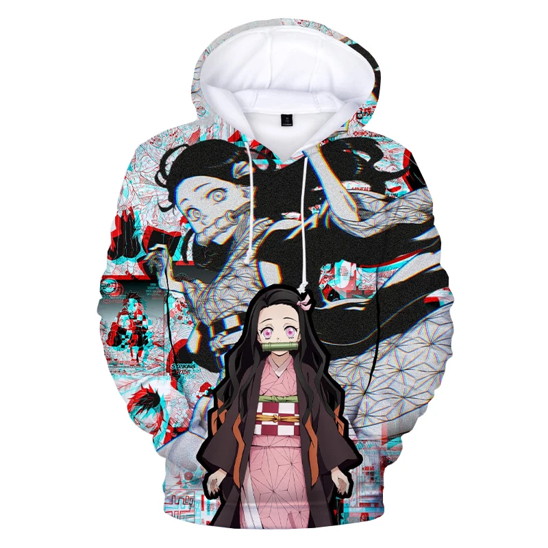 

Anime Cartoon Demon Killer Boy Girl Casual Hoodie Kamado Nezuko 3D Printing Men's and Women's Fashion Harajuku Streetwear