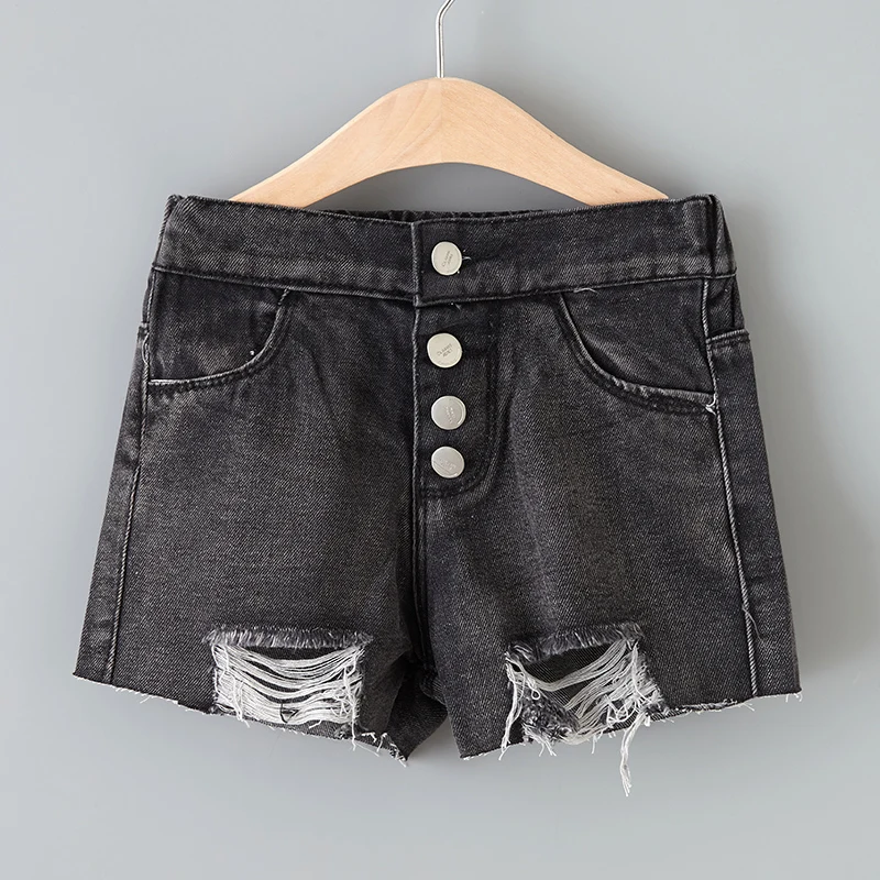 

Летние джинсовые шорты для маленьких девочек; Новинка; Модные рваные повседневные короткие джинсы для девочек; Легкая одежда для малышей; Д...