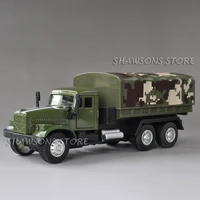 143 diecast military truck model toy ukraine kraz 256b flatbed vehicle pull back replica w sound light