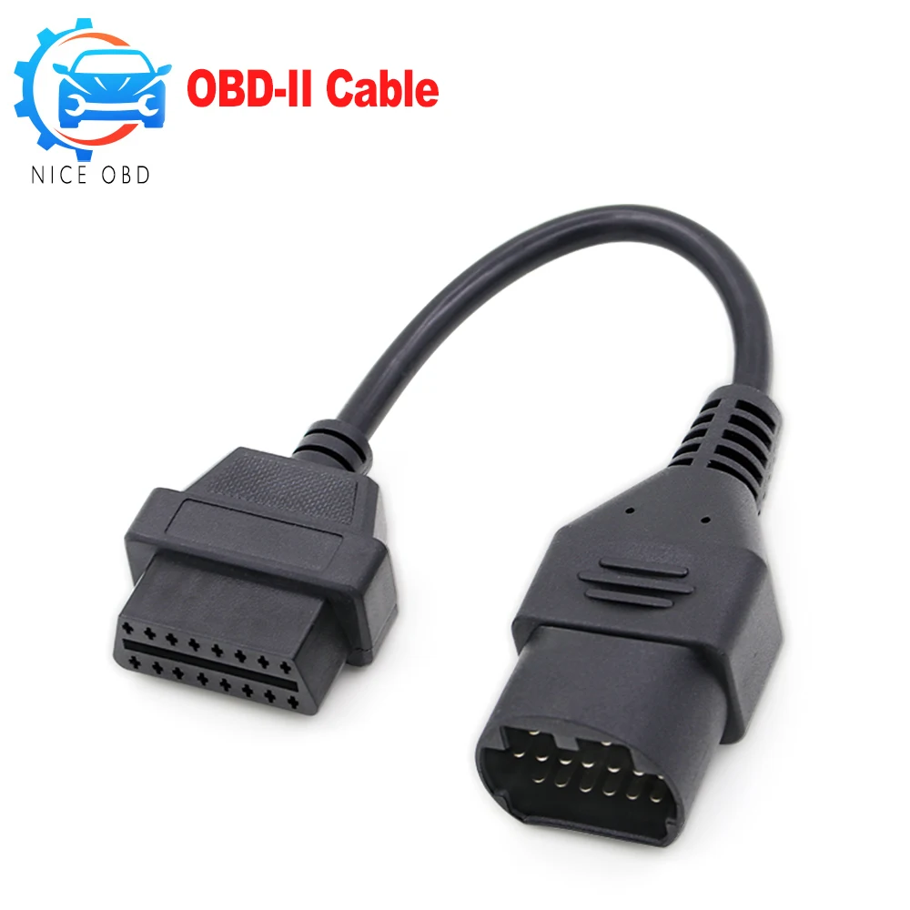 Для Mazda 17 Pin к OBD2 16 Pin OBD II Кабельный разъем диагностический инструмент адаптер удлинитель гаражный инструмент obd2 кабели
