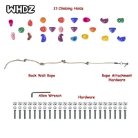 diy 23climbing hand holds with knotted rope build childrens playground wall kids indoor outdoor play sets with mounting hardware