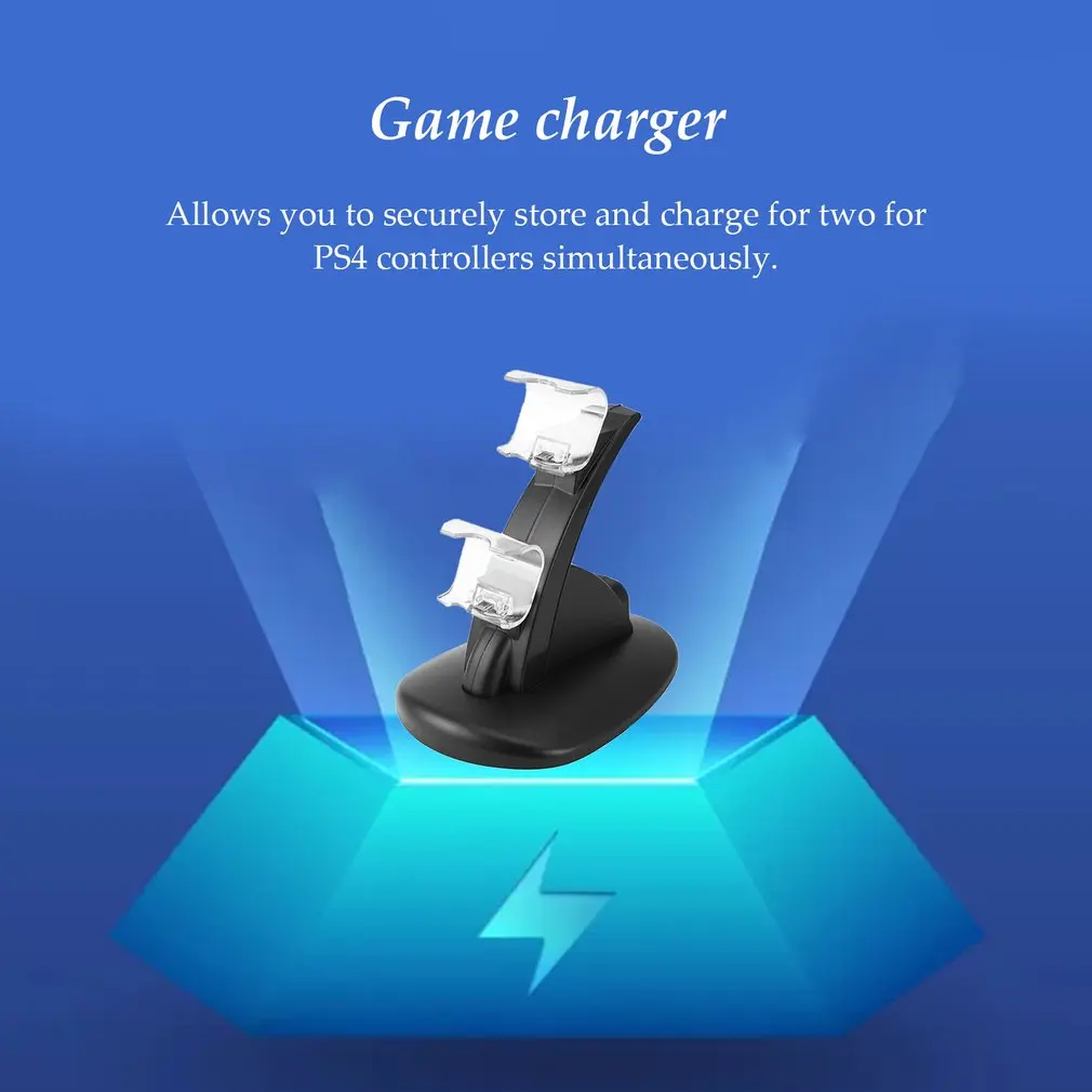 Светодиодный двойной usb зарядное устройство док станция крэдл для sony Playstation 4 PS4