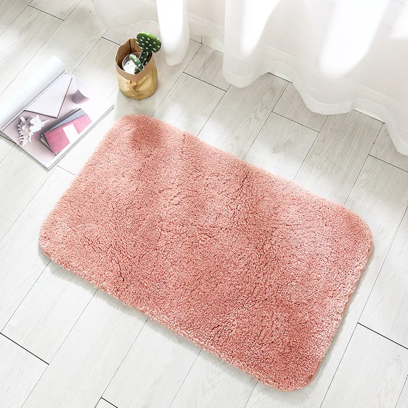 

40x60cm/50x80cm Bathroom Carpet Soft Shower Mats Absorbent Non-slip Rugs on for Home bedroom Kitchen Room Parlour Floor Rug