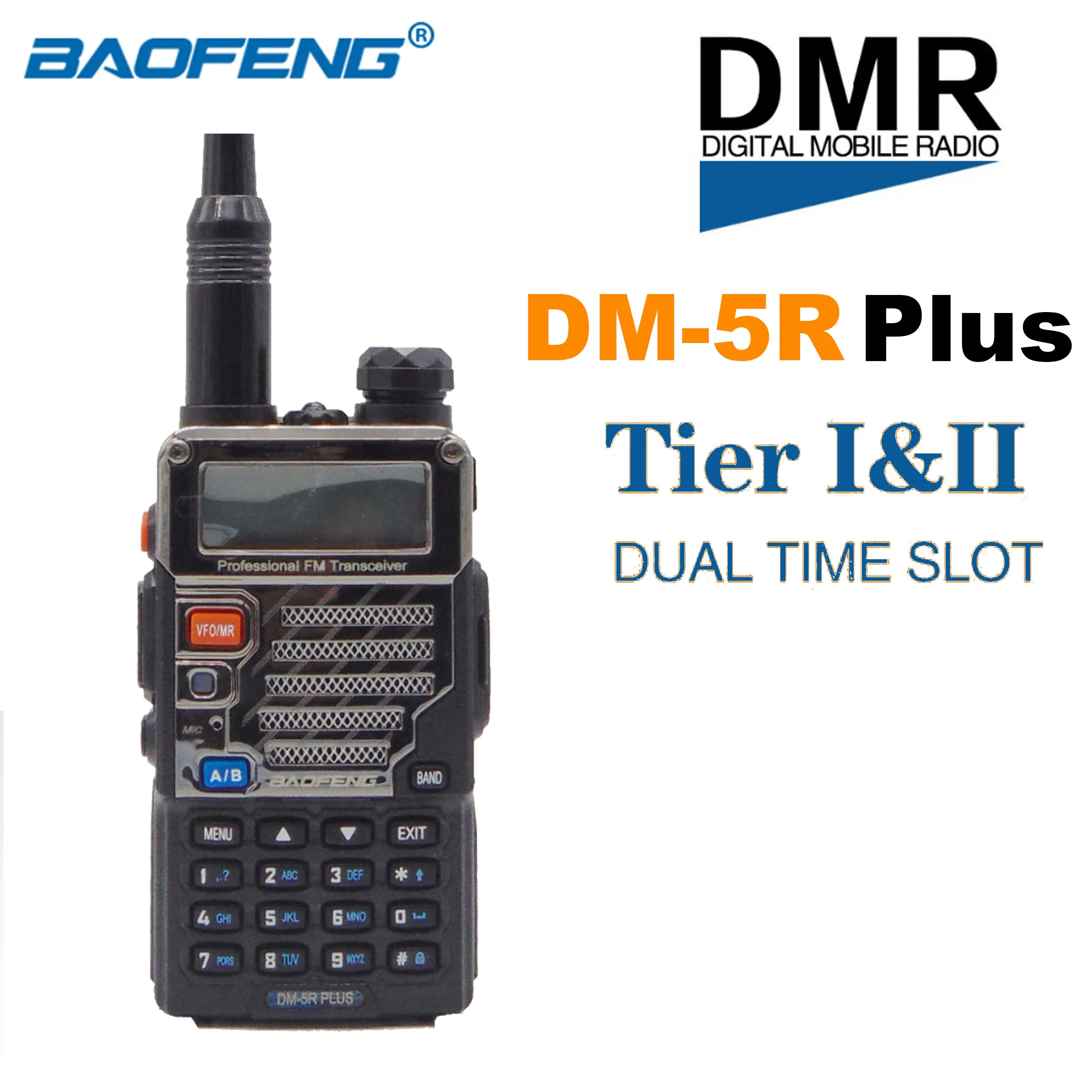 Новая цифровая рация BaoFeng DM 5R Plus DMR VHF UHF Двухдиапазонная портативная