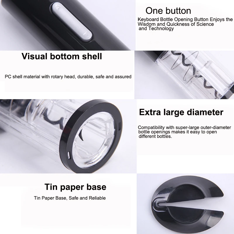 

New Automatic Bottle Opener for Red Wine Foil Cutter Electric Red Wine Openers Jar Opener Kichen Accessories Bottle Opener