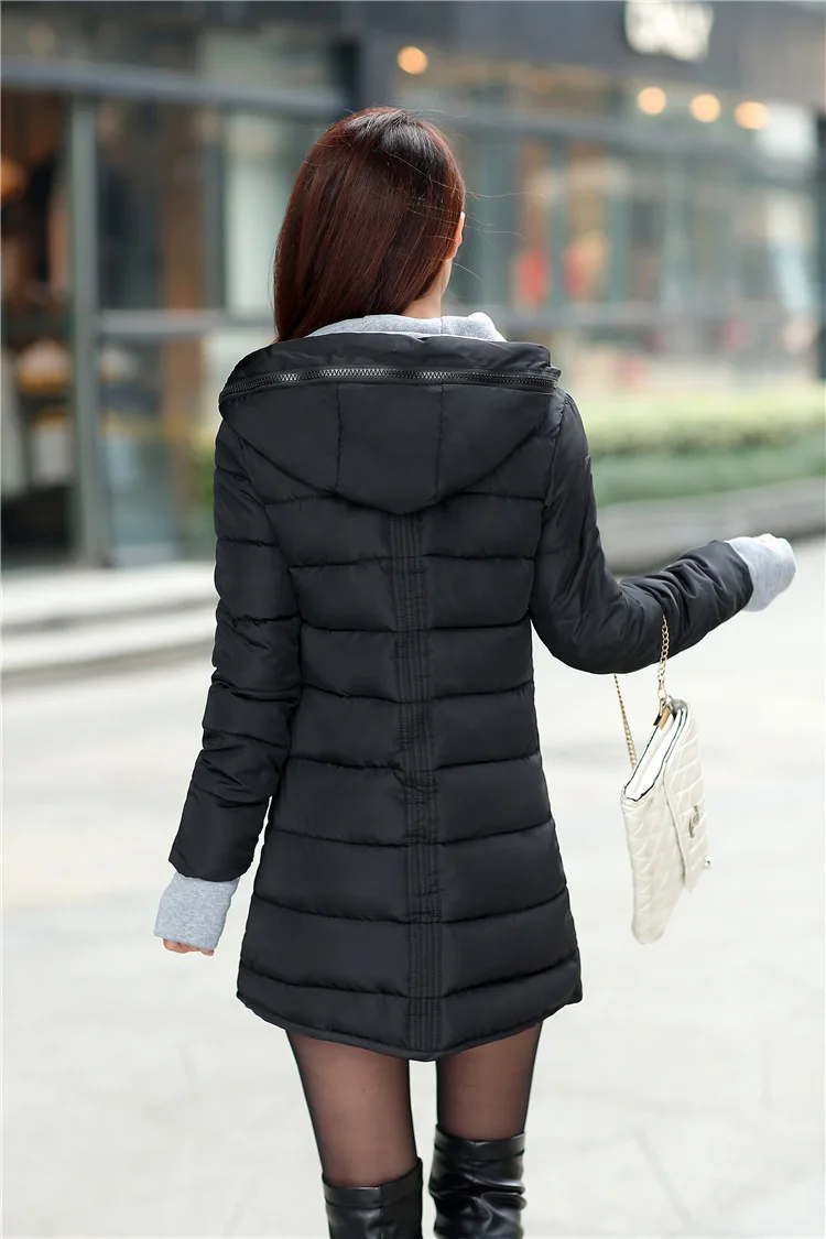 Winter Warm Cotton Jacket Women's Large Size Long Jacket New Ultra-light Slim Hooded Windproof Down Jacket Women's Jacket