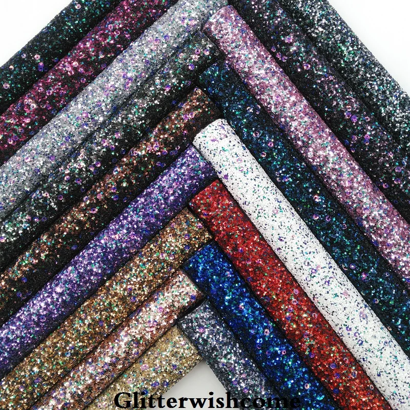 Блестящий кожаный лист Glitterwishcome 30 х134 см блестящий винил для бантов