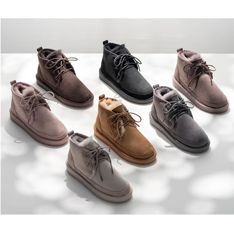 Женские зимние ботинки из натуральной кожи с 2021 натуральным мехом | Обувь