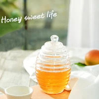 new juice honey syrup cup bee drip dispenser kettle kitchen honey jar container storage pot stand holder squeeze bottle stick